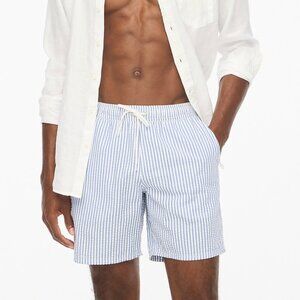 J Crew Men’s Seersucker 7" swim trunk XS NWT’s Og $79.50